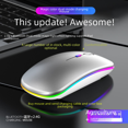 thumbnail image 1 of Ratón inalámbrico Bluetooth 5.0 de doble modo con carga y silencioso para juegos de computadora portátil para niñas de 2,4 g, 1 of 5