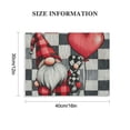 thumbnail image 2 of Fenyluxe Wall Art Gnome Heart Balloon Checkered Background Canvas Print Wall Decorations Ready To Hang for Home Bathroom 16x12in, 2 of 6