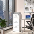 thumbnail image 2 of AQY 3 Drawer File Cabinet with Lock,Filing Cabinets for Home Office,Metal File Cabinet 18" Deep Vertical Storage Drawer for Hanging A4/F4/Letter/Legal Size Files, Assembly Require, 2 of 13