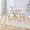 Gold Table+ Four Transparent Chairs, variant on Hi loPres 36.6-Inch Round Glass Dining Table Set for 4, Modern Gold Metal Legs with White Fabric Chairs, 5-Piece Kitchen Room Furniture