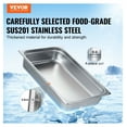 thumbnail image 2 of Hotel Pans Full Size 4 Pack with Lids, Stainless Steel Steam Pan - 0.8mm Thick, 4 Inch Deep, Commercial Kitchen Catering Food Storage, 2 of 9