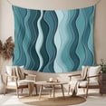 thumbnail image 2 of Abstract Turquoise Moire Large Tapestry for Bedroom Wall Hanging Tapestry,Gradient Coastal Ocean Geometric Ceiling Backdrop Tapestries Poster Blanket Wall Decor for Teens Room Living Room 100" x 59", 2 of 8