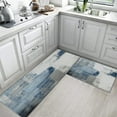 thumbnail image 4 of Kitchen Rugs and Mats Non Skid Washable Set of 2, Navy Blue Grey Abstract Kitchen Runner Rug, Painting Gray Vintage Retro Kitchen Floor Mat Under Sink Mat Throw Rug for Doormat, 4 of 6