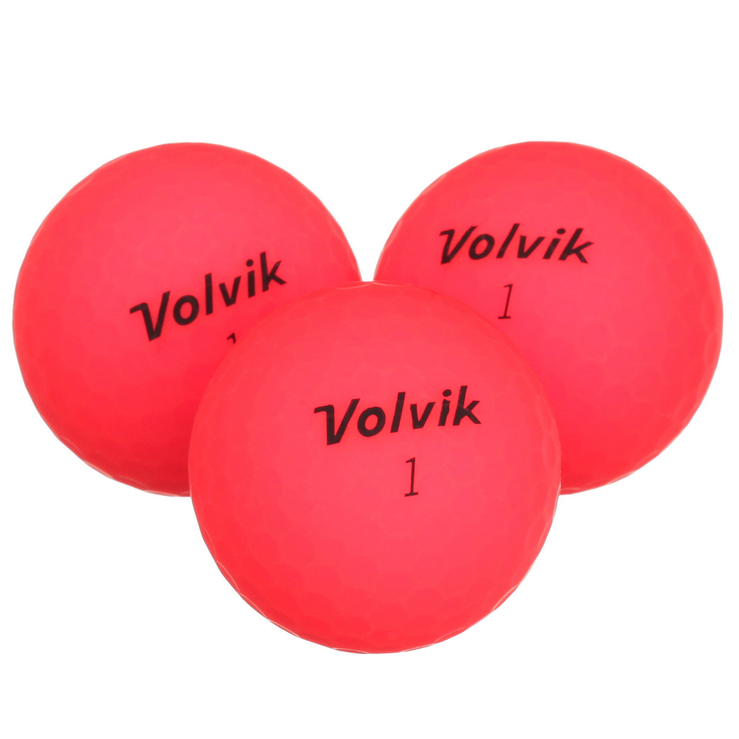 Volvik Vivid Golf Balls, Red, 12 Pack