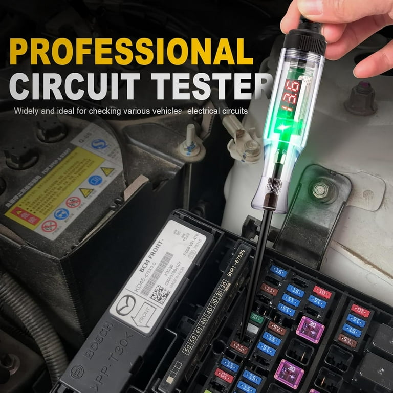 Digital Circuit Tester WINUERK Automotive Test Light - 5-90V LED ...