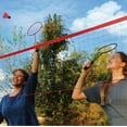 thumbnail image 7 of MD Sports 6 in 1 Backyard Combo Game Set, Volleyball, Badminton, Flying Disc, Lawn Dart, Horseshoes, Bottle Strike, Yellow/Red/Blue, 7 of 7