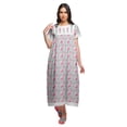 thumbnail image 1 of Moomaya Printed Nightdress For Ladies Cotton Ruffled Border Nursing Night Gown, 1 of 5