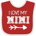 thumbnail image 3 of Inktastic I Love My Mimi with Arrow Boys or Girls Baby Bib, 3 of 4