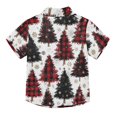 thumbnail image 2 of Dailycode Small Short Sleeve Button Down Shirts Christmas Tree with Plaid Casual Shirt 3-10 Years, 2 of 9