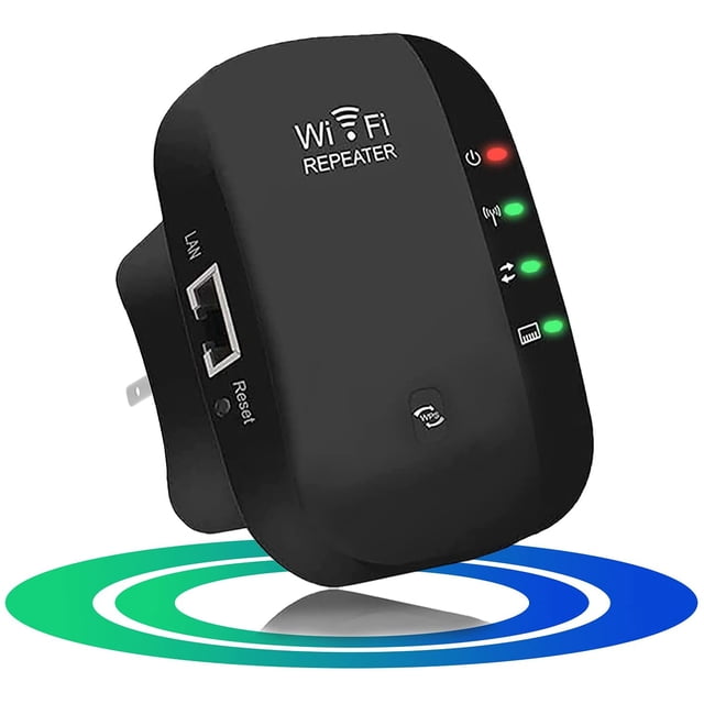 Extensor de rango wifi, amplificador de señal wifi de hasta 300 Mbps, repetidor wifi inalámbrico de alta velocidad 2.4G con puerto Ethernet de antenas integradas, cobertura wifi completa de 360 °, fác Namotu CZDZ-ST141