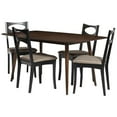 thumbnail image 1 of Table de Salle à Manger Moderne du Milieu du Siècle avec Chaises Rembourrées en Noyer, 1 of 4