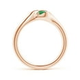 thumbnail image 2 of Angara Natural 0.48 Ct. Emerald Fashion Ring in 14K Rose Gold for Women (Ring Size: 11.5), 2 of 10