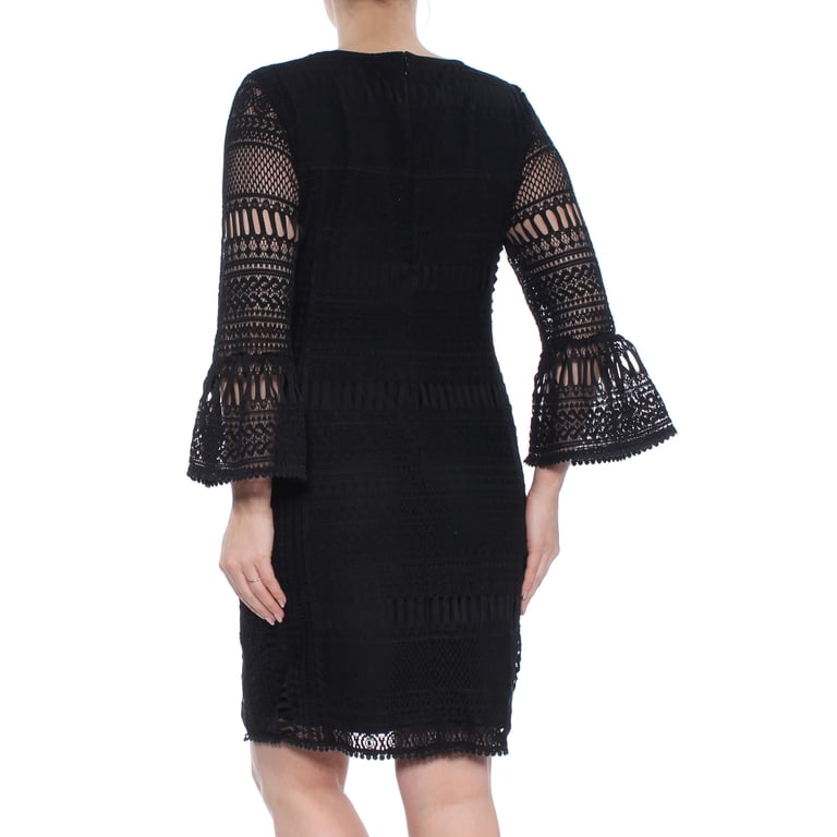 Alfani Womens Crochet Sheath Dress, Black, 12 - Walmart.com