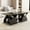 Black, variant on 47" Modern Rectangle Coffee Table, Wooden Center Tea Table with 6 Open Shelves, Geometric Design Cocktail Table with Spacious Tabletop for Living Room, Black
