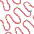 thumbnail image 3 of Northlight 25' x 1.25" Unlit Pink Glittered Easter Egg Spring Tinsel Garland, 3 of 6