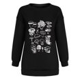 thumbnail image 4 of Mujer Vintage Divertido Suelto Manga Larga Cuello Redondo Shift Impreso Sudadera Divertida Blusa Con Estampado De Plantas Pompotops  gfhjh19096, 4 of 8