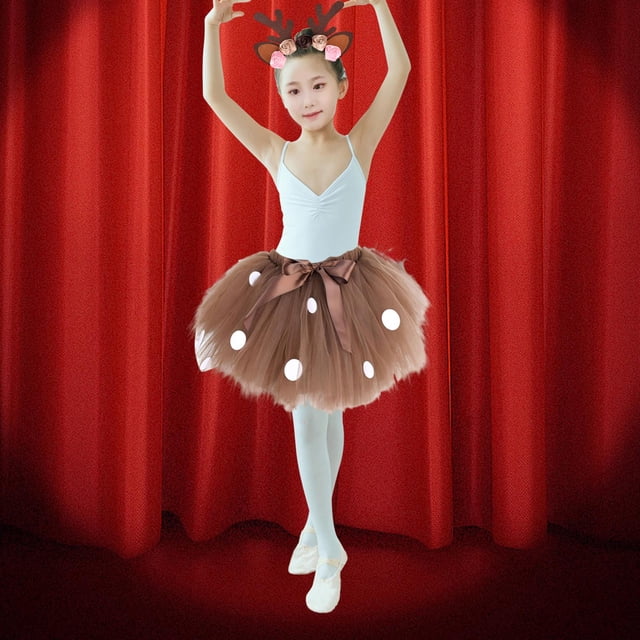 Conjunto de tutú y diadema para disfraz de para niños, para pelo para danza de rendimiento