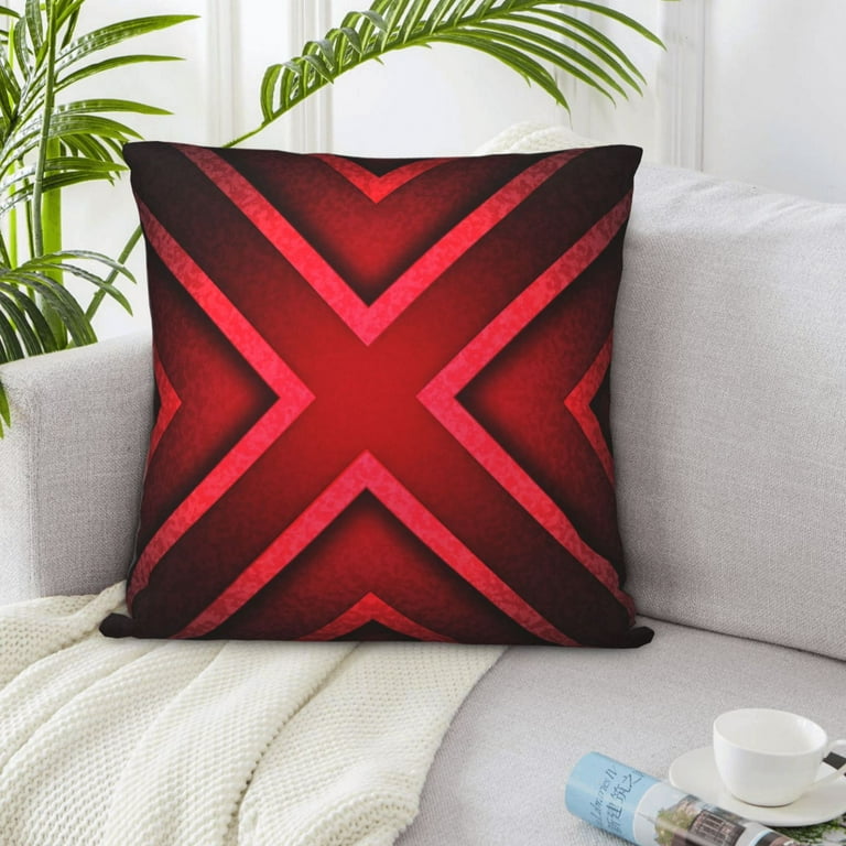 Red knit pillow top