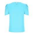 thumbnail image 6 of IROINNID Women's Summer Sexy Printed Casual Ruffle Short Sleeve Summer Tops, 6 of 7