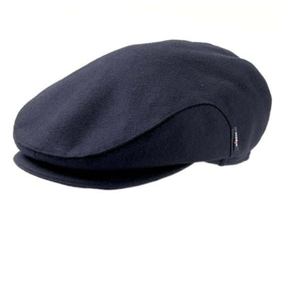 Wigens CHRISTOR Carl Classic Wool Ivy Cap with Earflaps 57, Navy
