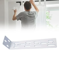 Heavy-Duty Curtain Conjoined Double Track rails Wall Mounting for Living Room Bedroom Room Divider (Wall Mounting Bracket, 7.28x1.46x2.05in, Thick:0.11in)