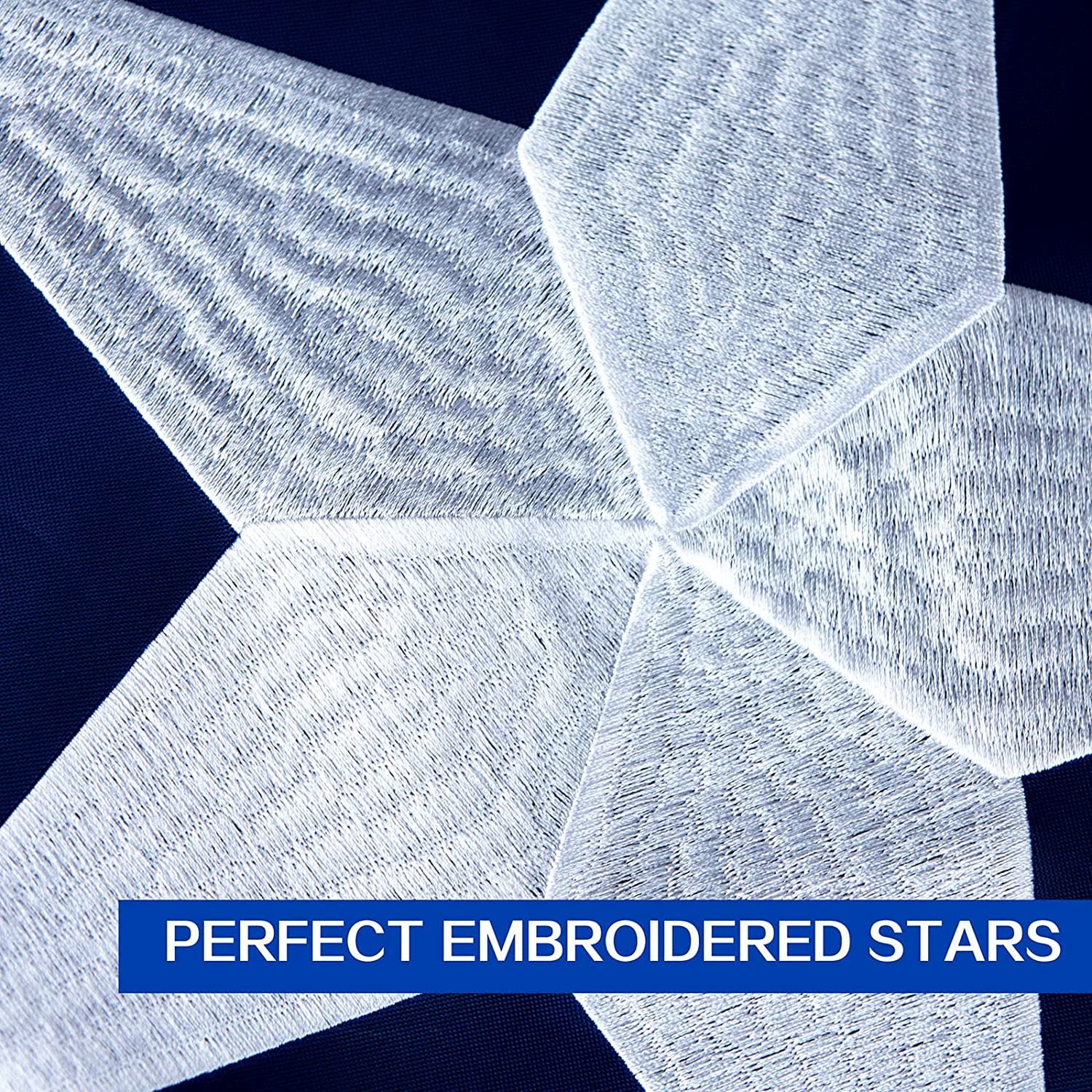 Samerd Texas Flag 5x8 Durable Weather-Resistant Nylon with Embroidered Stars and Brass Grommets