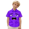 thumbnail image 3 of Funny Expression Boys Cartoon Print Casual Shirt Long Sleeve Button Down Shirt For Kids Beach And Daily Wear Comfortable Top, 3 of 4