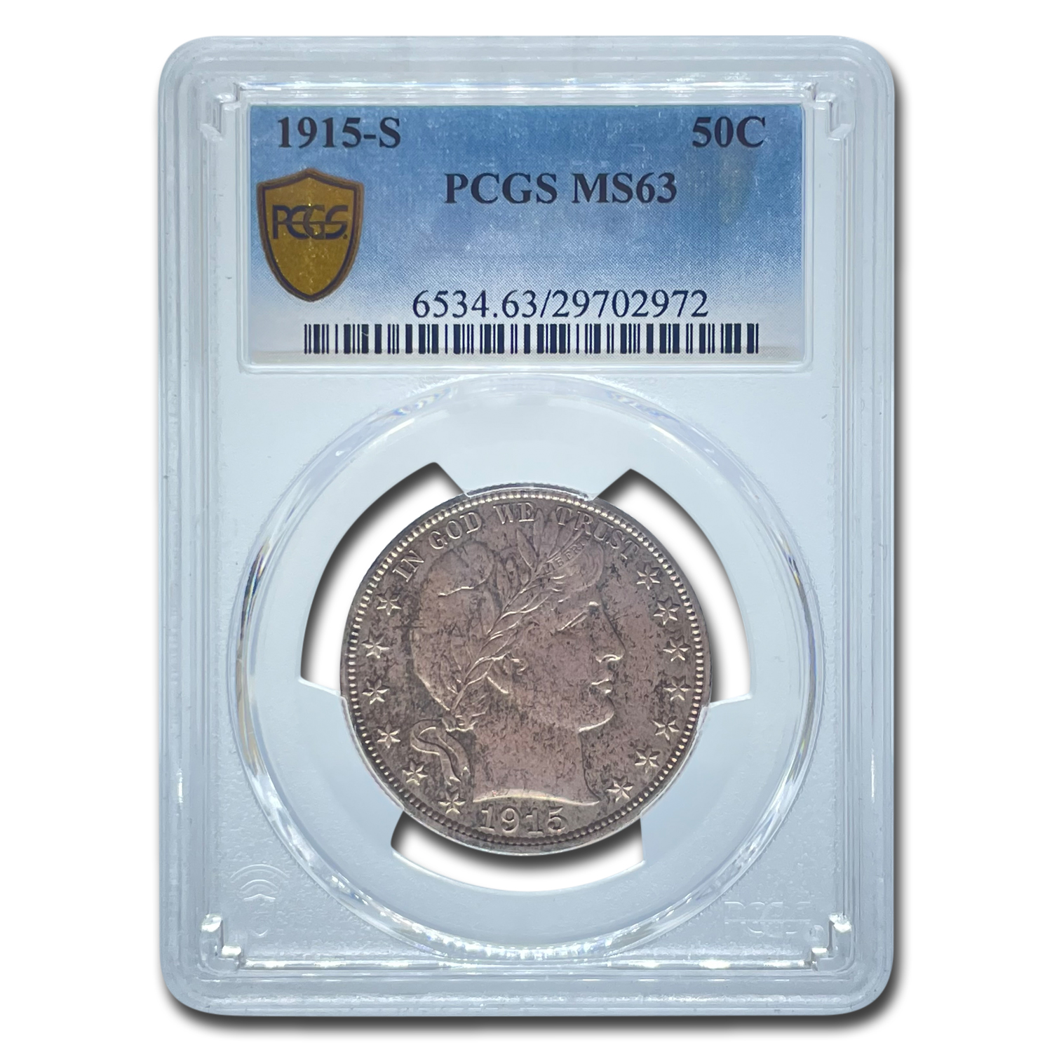 1915-S Barber Half Dollar MS-63 PCGS - Walmart.com