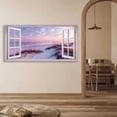 thumbnail image 6 of Beach Window Canvas Wall Art - Large Coastal Picture Landscape Canvas Prints Tropical Sea Paintings, Horizontal Summer Seascape Artwork for Living Room Bedroom, 6 of 7