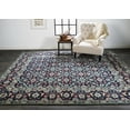 thumbnail image 2 of Feizy Piraj Traditional Bordered, Blue/Green/Red, 7'9" x 9'9" Area Rug Stain Water Resistant Pet & Kid Friendly Vintage Persian Design Carpet for Living Dining Bed Room, 2 of 6