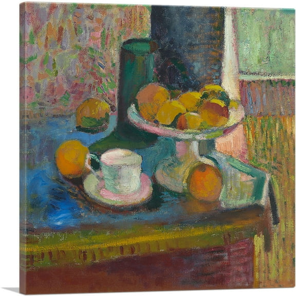 ARTCANVAS Still Life with Compote, Apples and Oranges 1899 Canvas Art Print by Henri Matisse - Size: 18" x 18" (0.75" Deep)