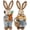 Style 2, variant on Set of 2 Easter Decorations 13" Bunny Figurines Tabletop Spring Decor, Rustic Straw Bunny Couple with Carrot, Sisal Rabbit Statues Ornaments for Table Home Office Kitchen Farmhouse