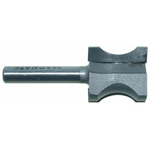 Magnate 1323 Finger Nail Router Bit — 1/2" Bead Height; 1/8" Cutting Depth; 1/4" Shank Diameter; 7/8" Overall Diameter; 1-1/4" Shank Length