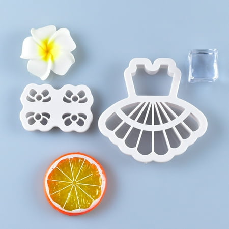 

Sunhillsgrace Cake Mould Dress Cake Cutting Film Plastic Mould Fondant Cake Chocolate Cookie Decorating Mould Cake Tools