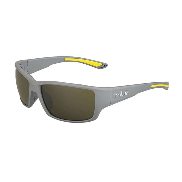 Bolle Kayman Sunglasses Matte Grey Yellow Frame/Classic Bolle 100 Gun