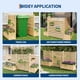 thumbnail image 4 of Paneles de privacidad para exteriores - Set de 3 piezas con jardineras - Cercado decorativo 180x90 cm (AlxAn) - Madera tratada, color natural - Incluye 2 maceteros y 1 malla - Ideal para ocultar aire, 4 of 8