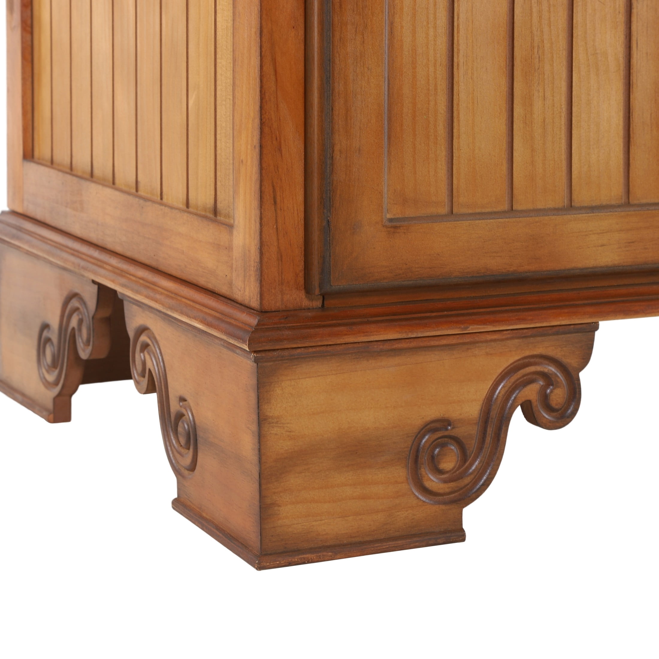 Christopher Knight Home 47" Vintage Wood Kitchen Island with Storage Cabinet and Open Shelf, Walnut