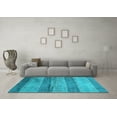 thumbnail image 3 of Ahgly Company Indoor Rectangle Abstract Light Blue Contemporary Area Rugs, 7' x 9', 3 of 4