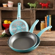 The Pioneer Woman Butterfly 3-Piece Non-Stick Fry Pan Set with Butterfly Logo