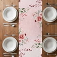 thumbnail image 6 of Pink Valentine's Day Table Runner - 48 Inch Long, Kitchen Dining Table Runner Dresser Scarves, Roses Romantic Art Spring Floral Farmhouse Decor for Coffee Tables Wedding Party Banquet, 6 of 8