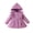 Purple, variant on Usaibhir Toddler Baby Girl Clothes Jacket Coat Long Sleeve Solid Color Buttons Hooded Trench Coat Dress Fall Winter Outfit 9-24M
