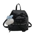 thumbnail image 5 of Mochila de diseño de nicho coreano para mujer, otoño 2025, nueva mochila pequeña versátil con lazo y cordón para estudiantes., 5 of 5