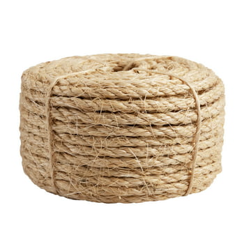 Hyper Tough Item# 8010L-HT, Sisal Twisted Rope, Natural Color, 1/4" x 100', 1 Each