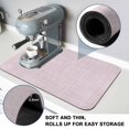 thumbnail image 4 of Pink Dish Drying Mats for Kitchen Counter, Abstract Modern Farmhouse Solid Color Absorbent Coffee Bar Mat with Non-slip Rubber Backed Quick Drying Dish Rack Pad 16"x24", 4 of 9