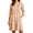 Pink, variant on Noric Women's 3/4 Sleeve Mini Dresses Embroidered Loose Fit Summer Casual with Pockets Solid Color Shift Dress