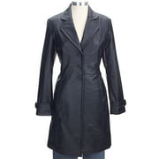 George - Women's Arc-Seamed Leather Coat