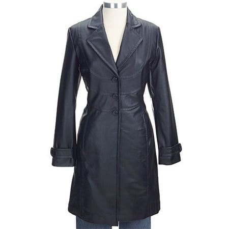 George - Women's Arc-Seamed Leather Coat