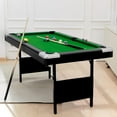 thumbnail image 4 of 3-in-1 Multifunctional Game Table with Pool Table, Table Tennis Table and Dining Table, Indoor Game Table for Adults and Children, Folding Pool Table with Complete Accessories, Green, 4 of 10