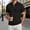 Black, variant on Men's Polo Shirt Short Sleeve Quarter Zipper Polo Tees Loose Fit Grey Summer Shirts for Men