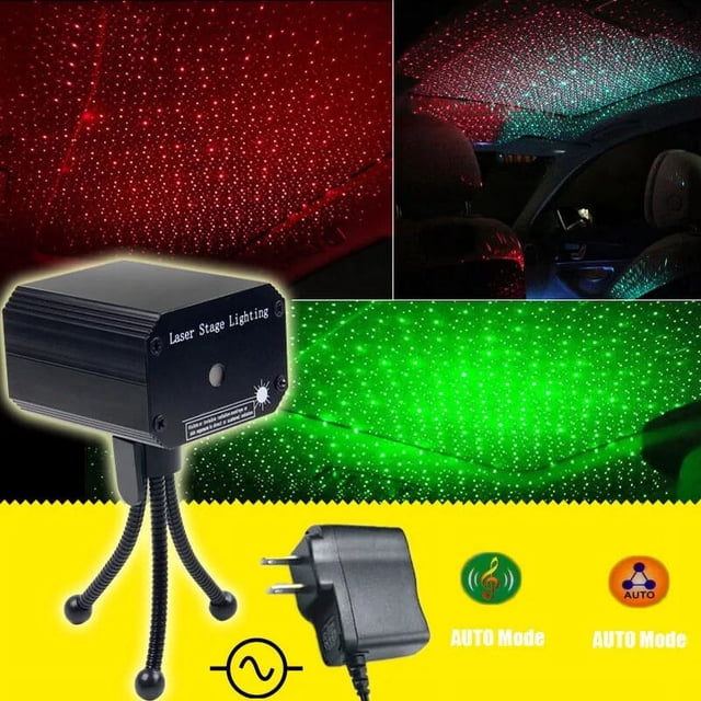 ESHINY-proyector de estrellas láser, dispositivo 2 en 1 R & G pequeño, 60 patrones, para DJ, baile, discoteca, Bar, bola mágica, LED, fiesta de Navidad, escenario, efecto de luz, espectáculo Y10